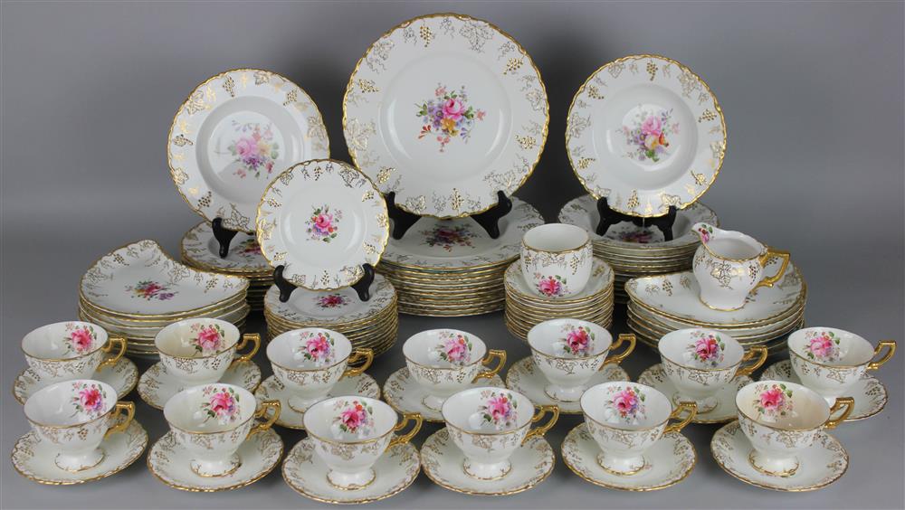 Appraisal: ROYAL CROWN DERBY 'VINE' PART DINNER SERVICE decorated with a