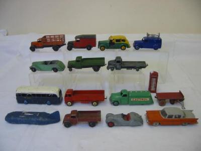 Appraisal: Sixteen early Dinky models mainly commercial P