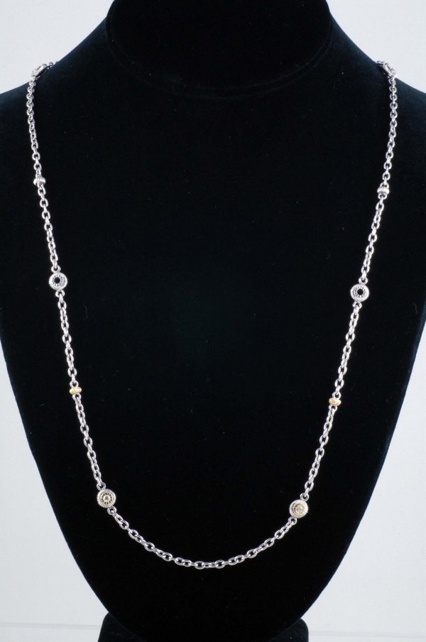 Appraisal: Judith Ripka JRTwo chain in marked sterling sterling with K