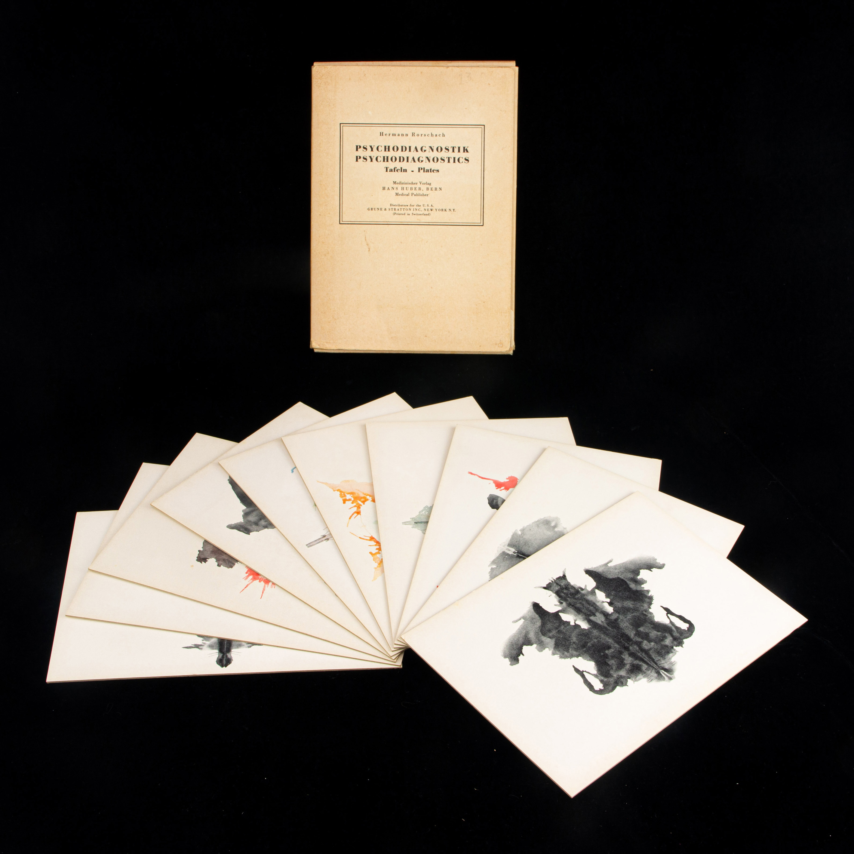 Appraisal: HERMANN RORSCHACH PSYCHODIAGNOSTIK TAFELN - PSYCHODIAGNOSTICS PLATES INCLUDES COLOR AND