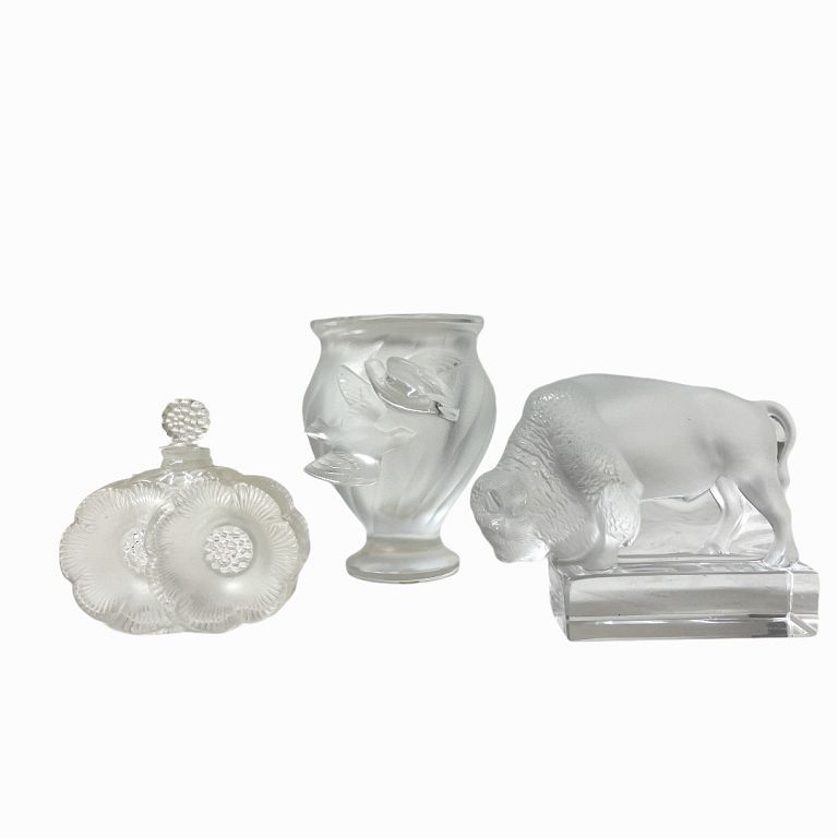 Appraisal: Assorted Lalique Frosted Crystal Assorted Lalique Frosted Crystal Signed at