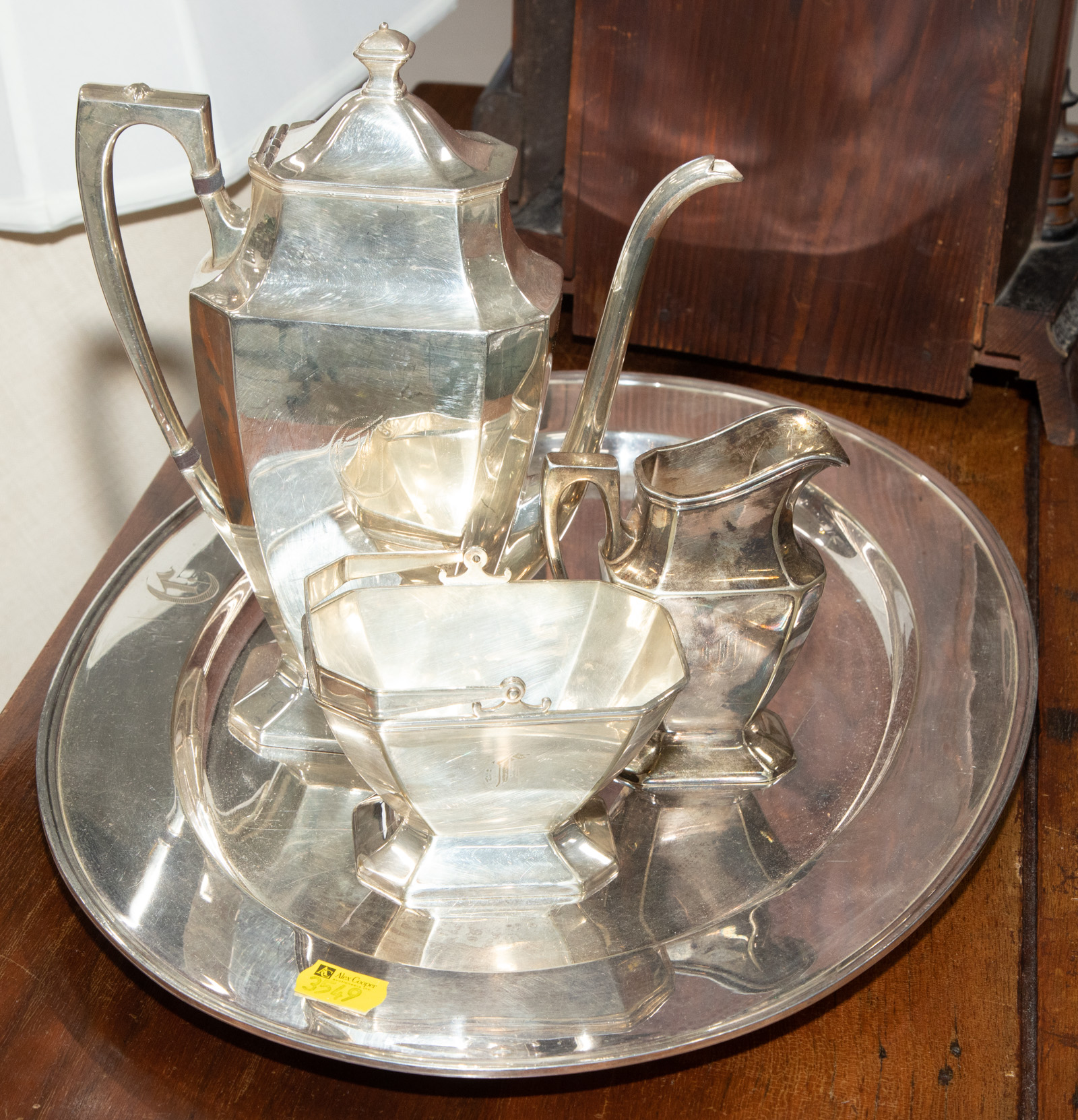 Appraisal: SHEFFIELD GEORGIAN STYLE DESSERT COFFEE SERVICE Mid th century with