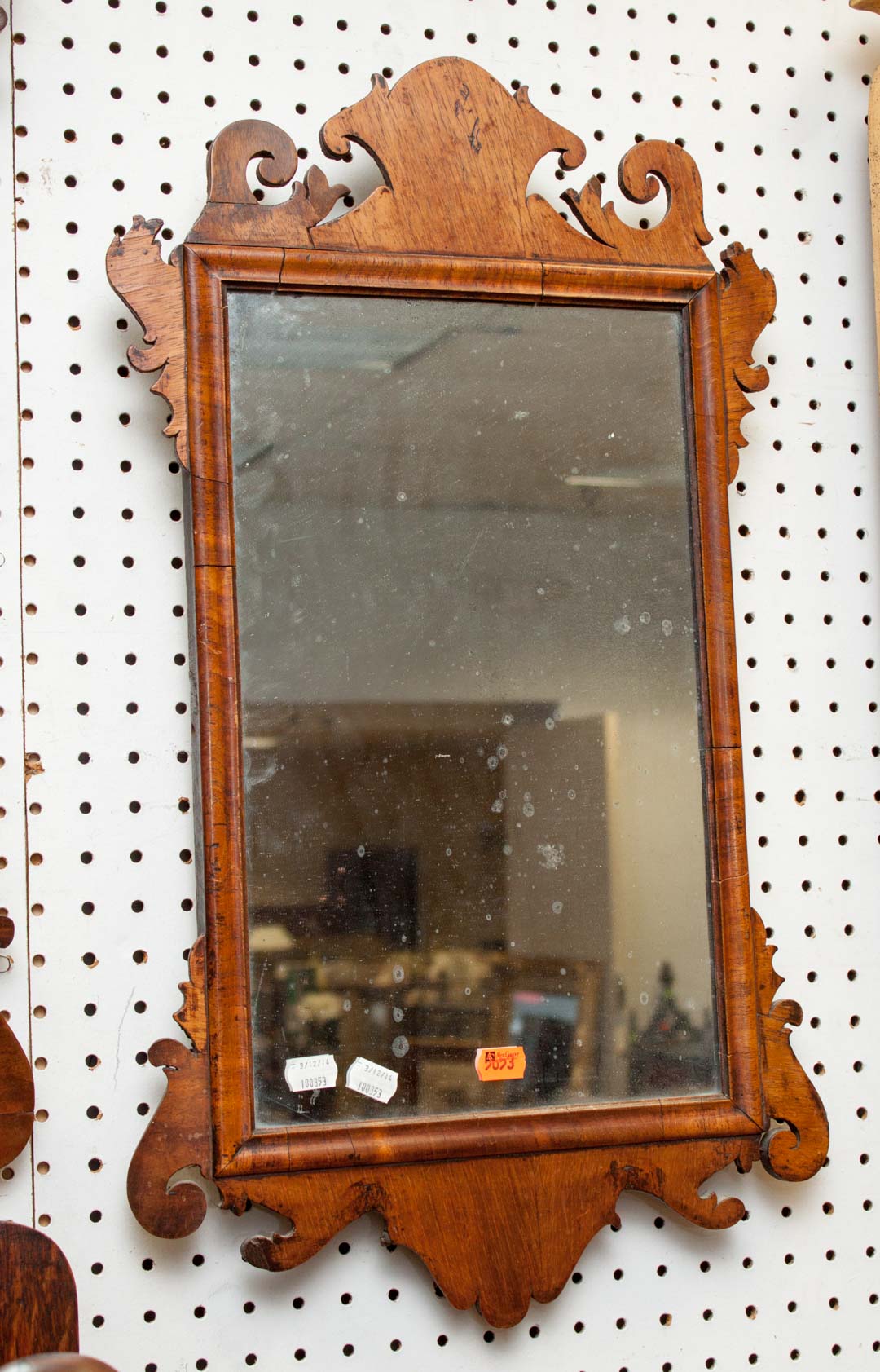 Appraisal: Chippendale style maple mirror