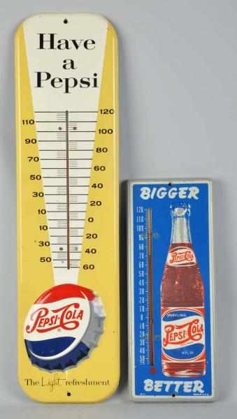 Appraisal: Lot of Tin Pepsi-Cola Thermometers Description s to s Only