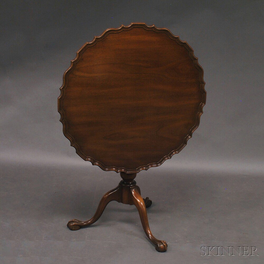 Appraisal: Kittinger Chippendale-style Mahogany Piecrust Tea Table ht dia in Estimate