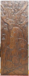 Appraisal: Wood Relief Jean Jean-Claude Gaugy American French b Prophet and