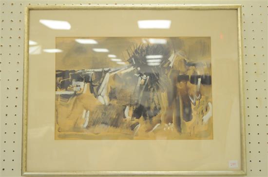 Appraisal: Paul W Zimmerman Connecticut - abstract watercolor signed LL in