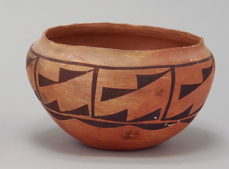 Appraisal: ACOMA POTTERY BOWL Mid- th CenturyIn ovoid form with black