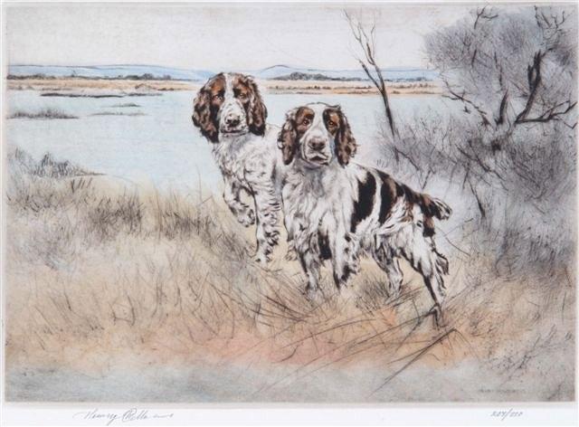 Appraisal: HENRY WILKINSON British b Spaniels and grouse and five further