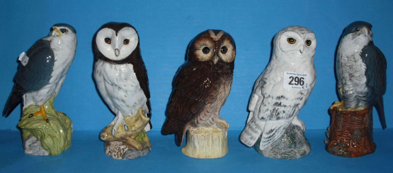 Appraisal: Royal Doulton Whisky Decanters Tawny Owl Barn Owl Snown Owl