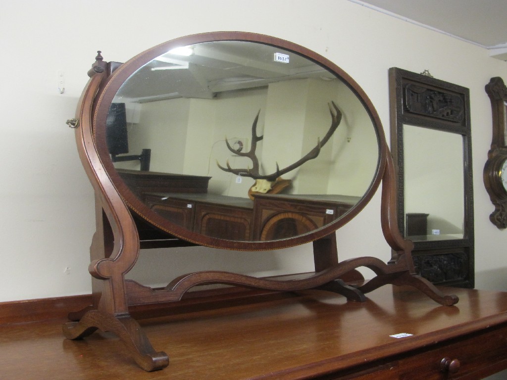 Appraisal: Two Edwardian mahogany dressing mirrors Provenance The Property of a