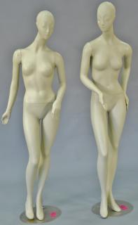 Appraisal: Two female mannequins with magnetic parts ht in Two female