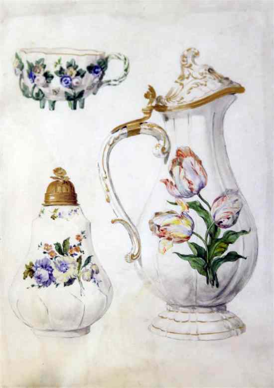 Appraisal: Jules Jacquemart - Illustration of Meissen Porcelain for L'Histoire de