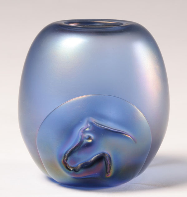 Appraisal: Dominick Labino American - iridescent studio art glass vase applications