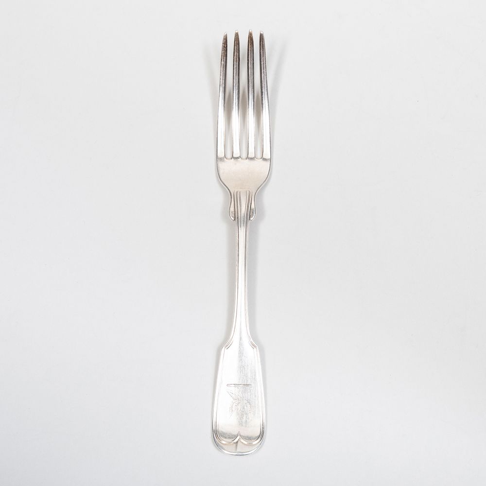 Appraisal: Sixteen William Gale Son Silver Forks Marked 'Sterling' circa -