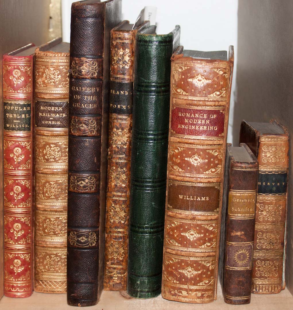 Appraisal: Sets Bindings Seven leather bindings various th and eartly th