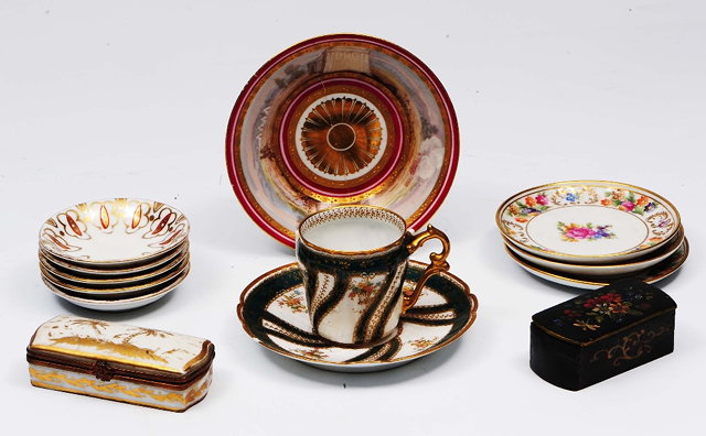 Appraisal: A group of smaller piecesto include Tillowitz plates a Limoges