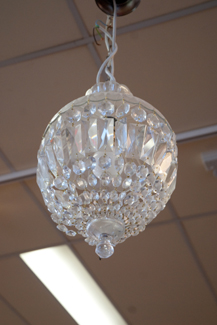 Appraisal: PAIR OF CRYSTAL BASKET CHANDELIERS