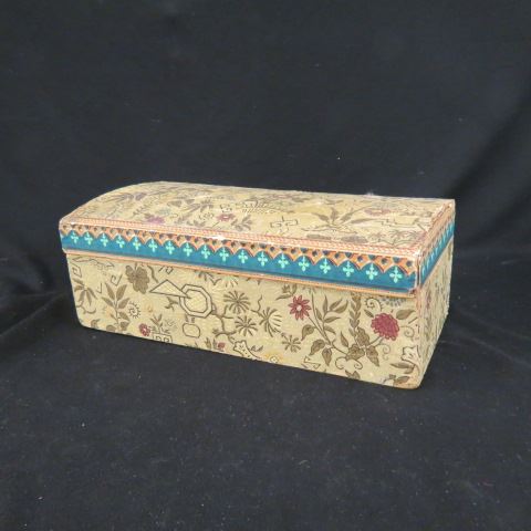 Appraisal: Wallpaper Covered Domed Chest or document box x x