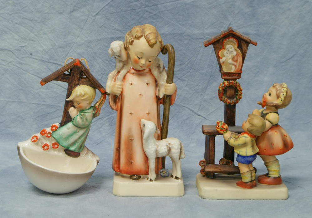 Appraisal: Goebel Hummel Figurines Adoration No TMK- Good Shepherd No TMK-