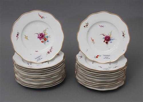 Appraisal: SET OF PLATES FROM A DINNER SERVICE Meissen circa Wavy