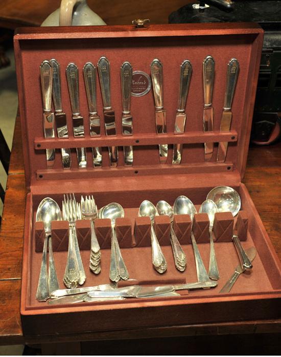 Appraisal: SET OF STERLING SILVER FLATWARE Lunt William and Mary pattern