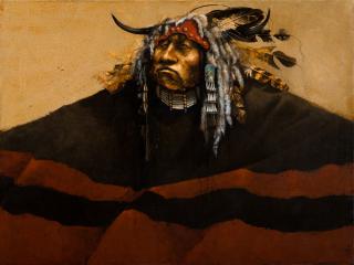 Appraisal: PAUL PLETKA b Crow Warrior PAUL PLETKA b Crow Warrioroil