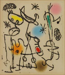 Appraisal: MIRO Joan Etching and Aquatint Paroles Peinte III From the