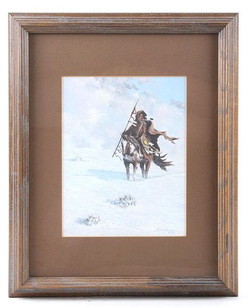 Appraisal: Richard Luce Native American Indian Framed Print Included in this