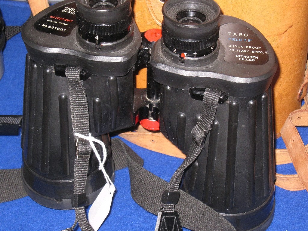 Appraisal: Pair of military specification off shore binoculars by Enbeeg with