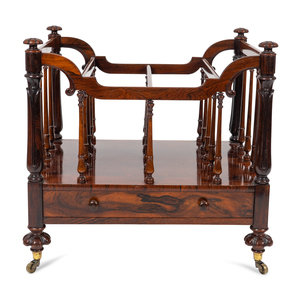 Appraisal: A Regency Carved Mahogany Canterbury Attributed to Gillows TH CENTURY