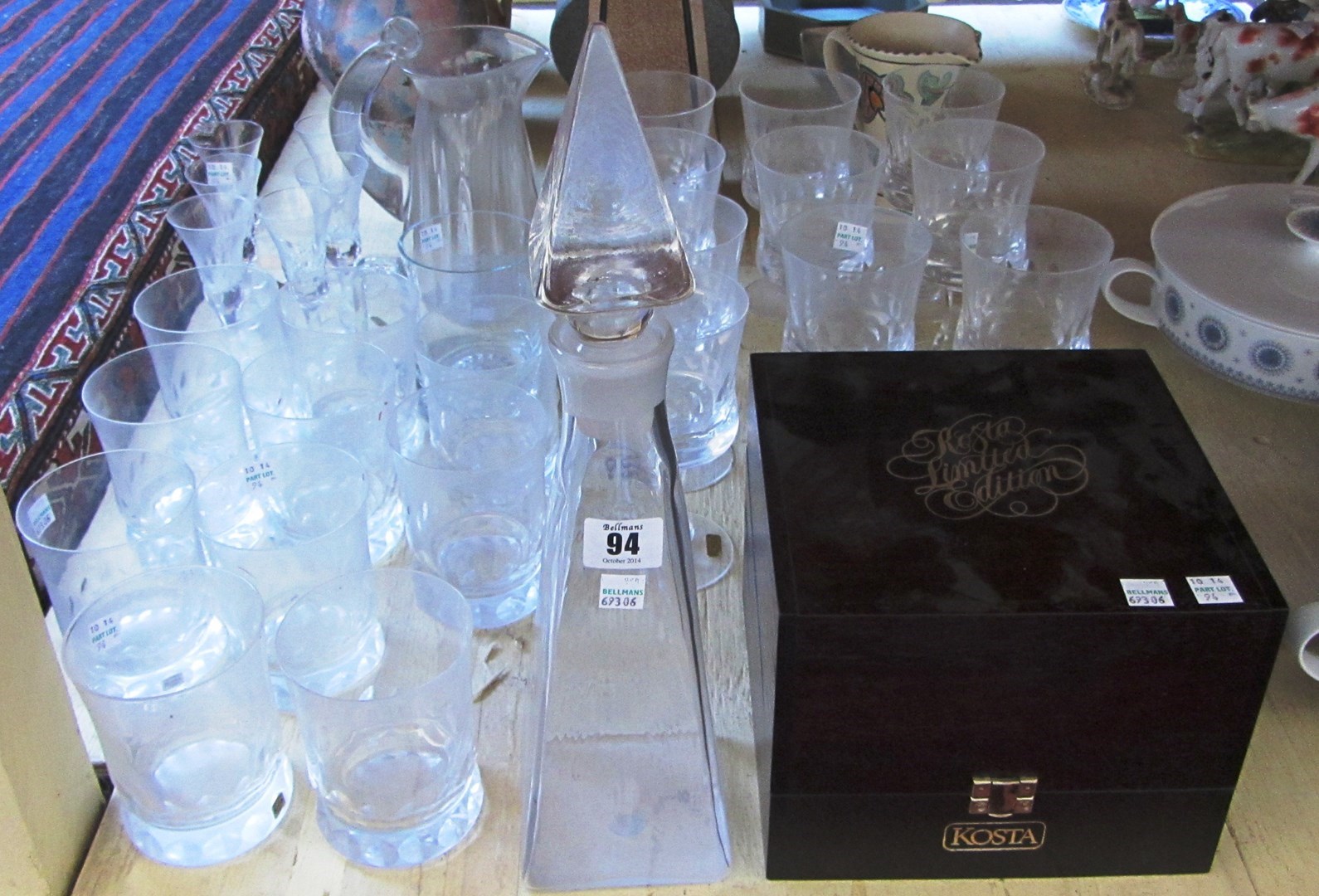 Appraisal: A part suite of Kosta crystal comprising ten wine glasses