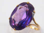 Appraisal: A carat gold amethyst ring amethyst approx x mm ring