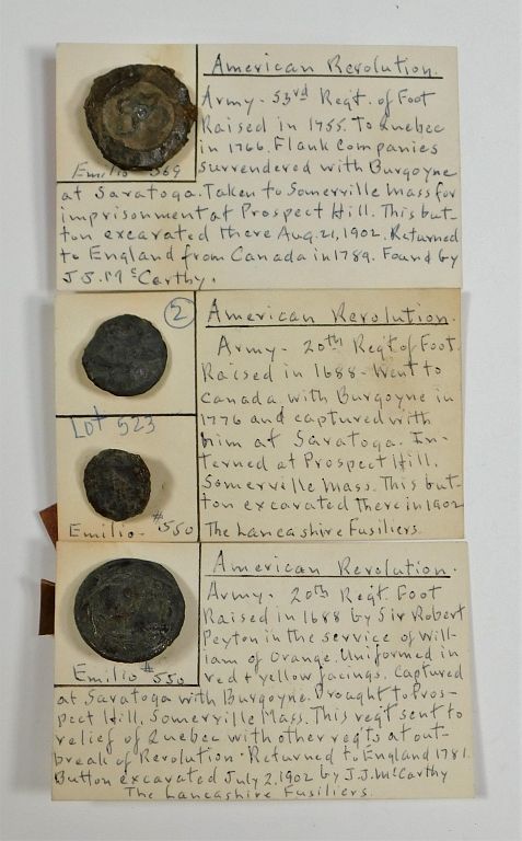 Appraisal: Four British Revolutionary War Buttons England C - A th