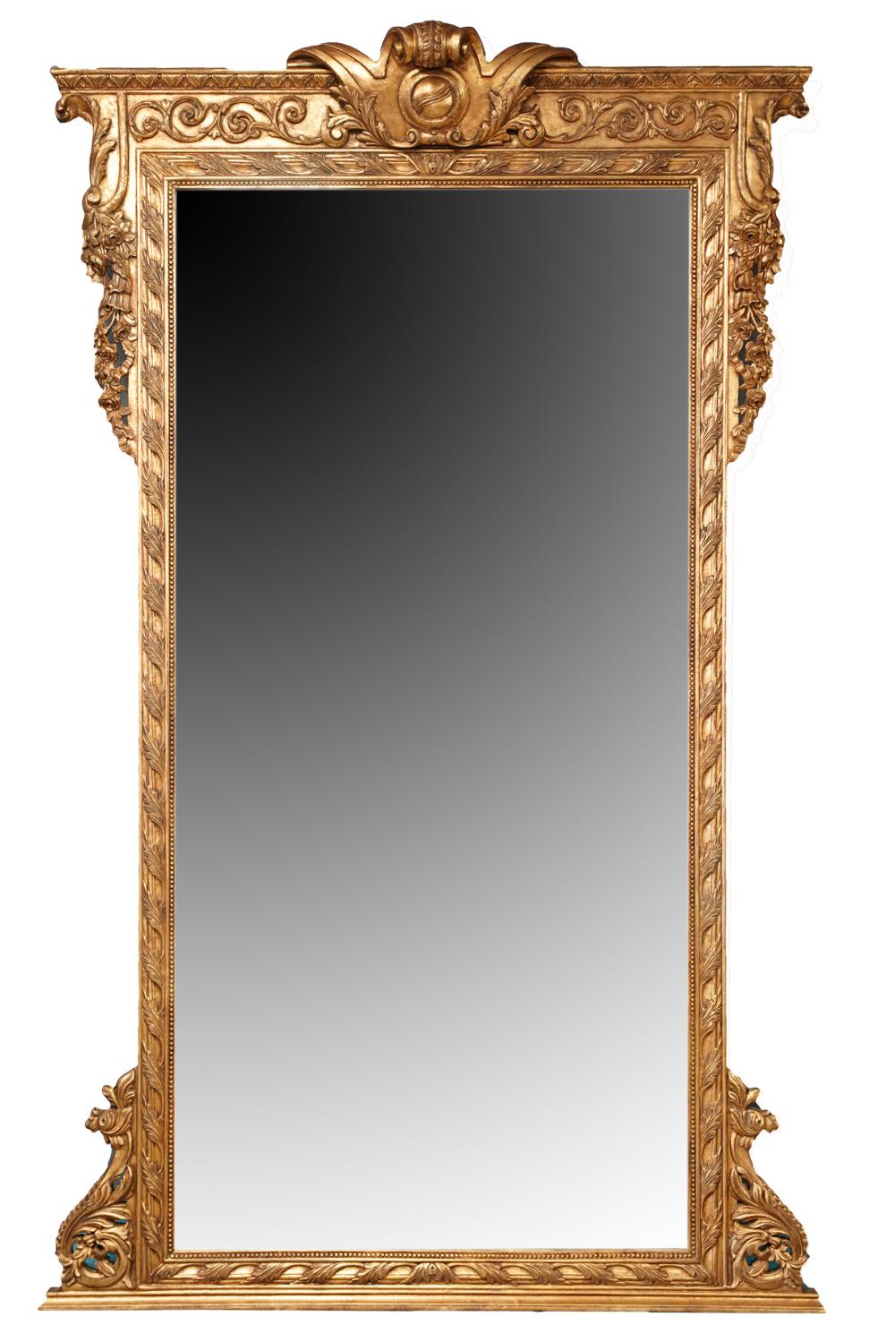 Appraisal: NEOCLASSICAL-STYLE GILTWOOD MIRROR th century x inches Condition