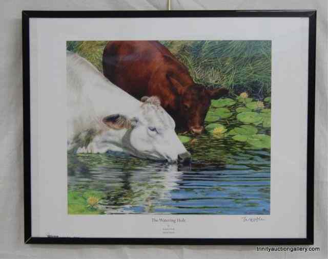 Appraisal: Jennifer Vitek Signed Print The Watering HoleThis is a hand