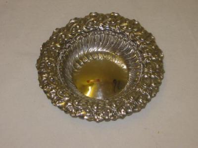 Appraisal: A VICTORIAN BONBON DISH of circular form with fluted sides