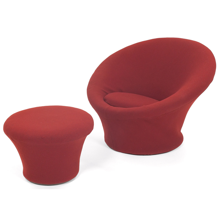 Appraisal: Pierre Paulin Mushroom lounge chair and ottoman by Artifort round