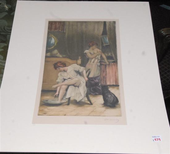 Appraisal: Charles Maurin - Drypoint and aquatint in color Two woman