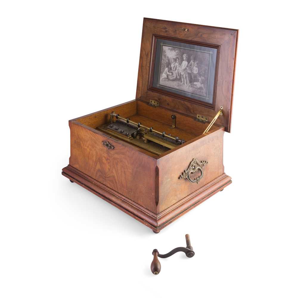 Appraisal: SYMPHONION WALNUT CASED MUSIC BOX LATE TH EARLY TH CENTURY