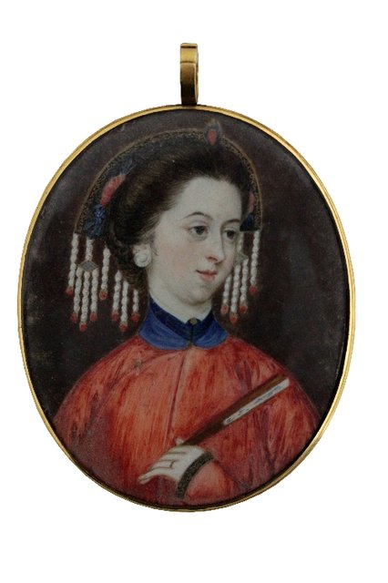 Appraisal: th Century School Portrait of a lady in Chinese headdress