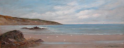 Appraisal: Artist Moore Edwin British - Title Coastal Scene Medium oil