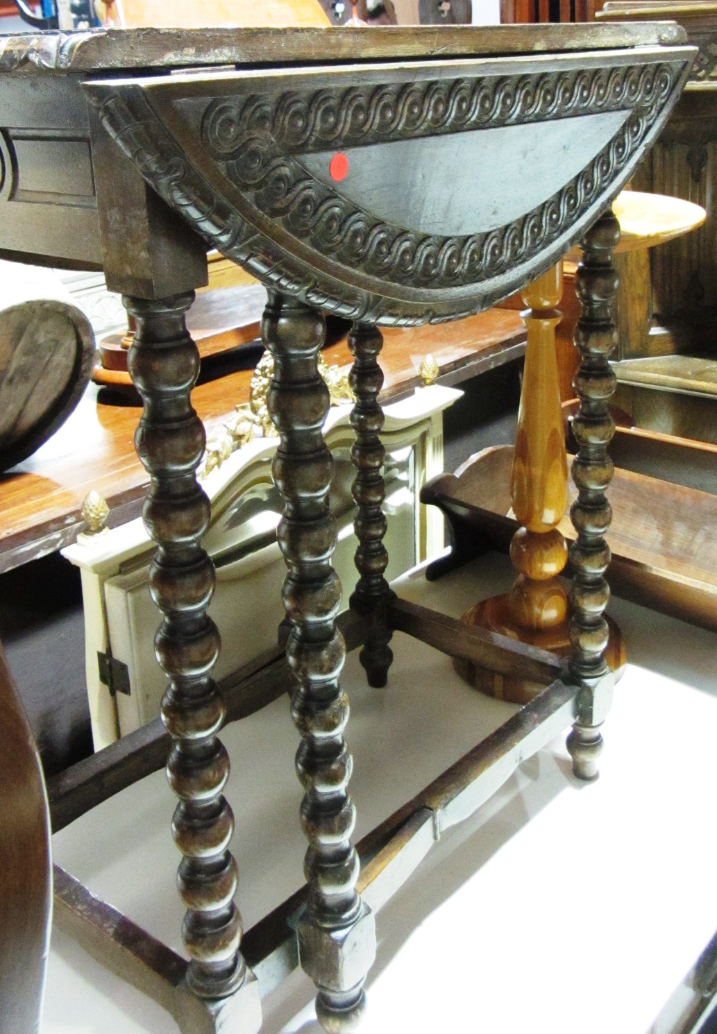 Appraisal: A th century drop flap occasional table