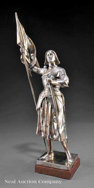 Appraisal: A Silvered Bronze of Joan of Arc late th early