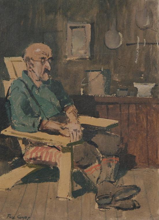 Appraisal: PAUL SAMPLE American - MAN IN ARMCHAIR signed lower left