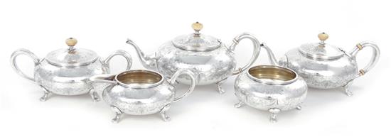 Appraisal: American sterling tea and coffee service of Southern interest circa