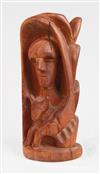 Appraisal: PATROCI O BARELA Man with Dog Carved cedar circa -