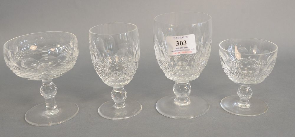 Appraisal: Forty-four Waterford Colleen glasses in different sizes to include large