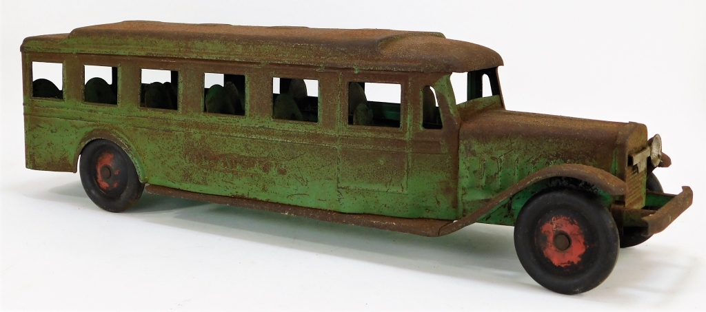 Appraisal: COR COR TOYS PRESSED STEEL GREEN BUS United States Circa