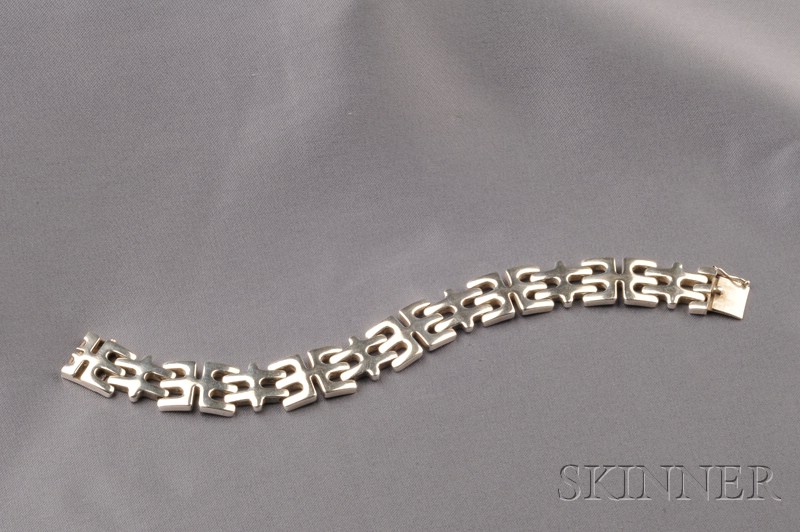 Appraisal: Sterling Silver Bracelet Georg Jensen Denmark post- mark no designed